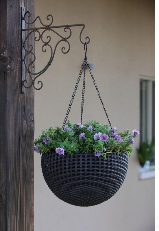 Hangende bloempot Keter Bol Planter bruin Moderne vorm