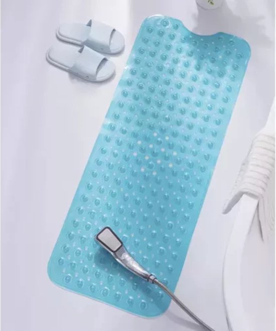 Ruhhy Antislip Badmat 100x40 cm - Blauw, Veilig en Comfortabel