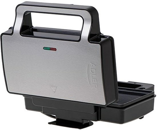 Tosti apparaat Adler AD 3073 Zwart Zilverkleurig