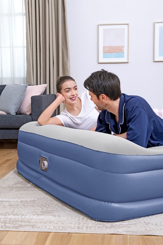 Bestway Tritech erhöhtes Luftbett - Queensize (152 cm) - Mit integrierter Elektropumpe