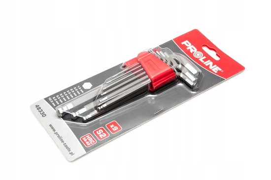 Proline inbussleutelset met kegelkop, 9-delig, 1,5-10mm, S2 staal