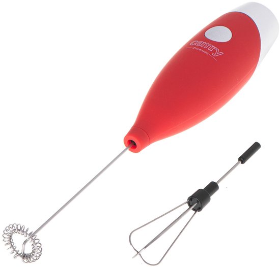 MELK KOFFIE OPSCHUIMER MIXER KLOPPER ROOD CAMRY CR4501