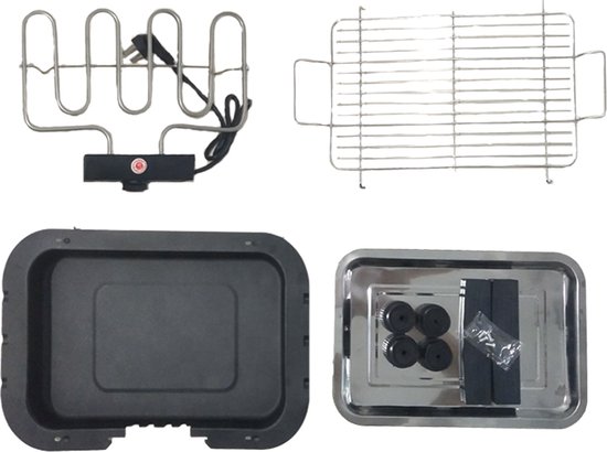 Elektrische Tafelgrill - BBQ - 2000W - Barbecue - Zwart
