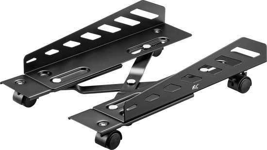 NanoRS RS480 - PC Houder - Desktop Standaard tot max 25kg met wielen - breedte 160~300mm - Zwart