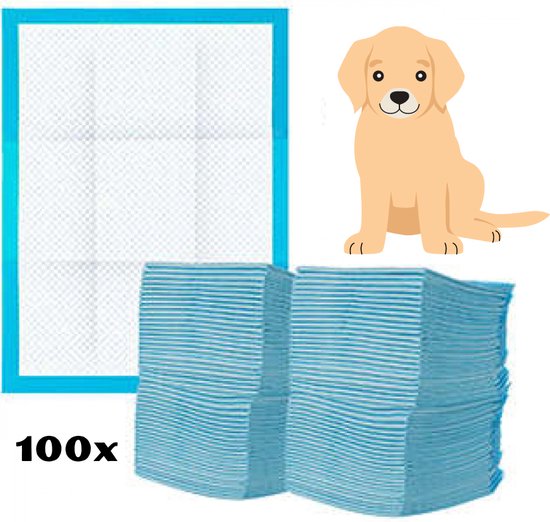 Hondentoilet - Trainingspad - Zindelijk Maken - 45x33 cm - Blauw - 100 Stuks