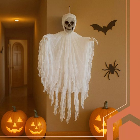 Ruhhy Halloween – Hangend Skelet – Wit – Realistisch – Lichtgewicht – Herbruikbaar