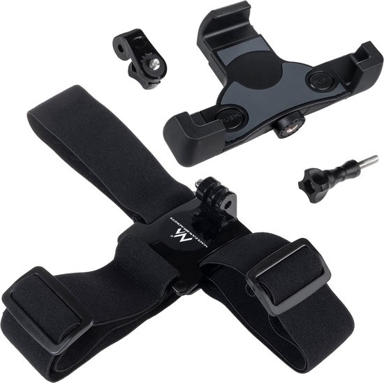 Maclean MC-448 - Sporthoofdband / telefoonhouder - Draaibaar voor mobiele telefoon en camera / Universeel- Zwart