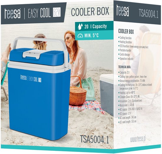 Teesa TSA5004.1 - Koelbox met verwarmingsfunctie, 20 liter