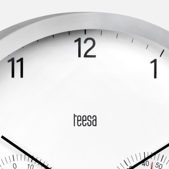 Teesa - Wandklok - 30 cm - Termometer - Hydrometer