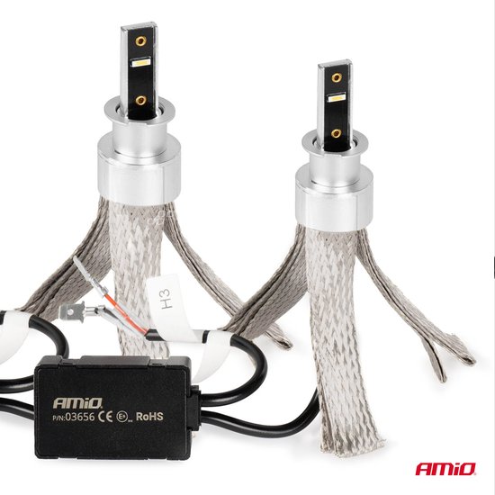 AMiO LED Koplampen FLEX+ Serie H3 canbus 6000K 12-24V Dimlichten Wit