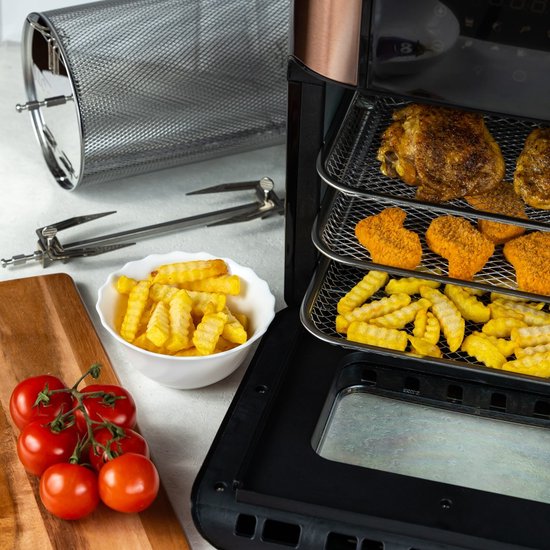 Klausberg KB-7598 - Elektrische Heteluchtfriteuse - 12 Liter - 1800W - Roosterfunctie