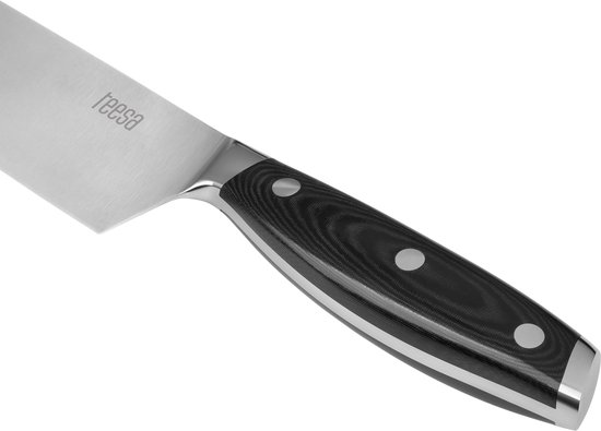 Teesa - Chefmes - Roestvrij Staal - 33 cm - Ergonomische Handgreep - Duurzaam
