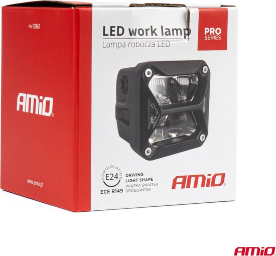 AMiO Krachtige LED-verrijlamp PRO-serie AMiO-03867 Verstraler Spot Robuust Offroad