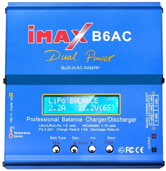 EUROKOMP iMAX B6 – Balanslader – 80W – Zwarte Kleur – Ingebouwd Voeding