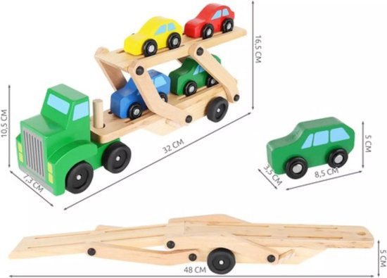 Kruzzel Houten Vrachtwagen Speelset: Plezier en Leren op Wielen