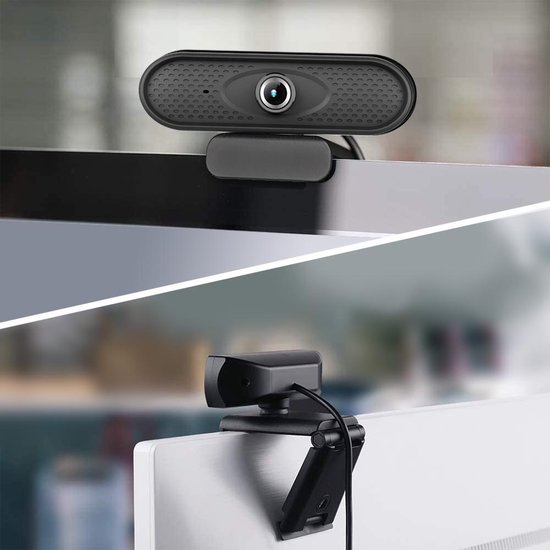 USB-webcam met microfoon en bevestigingsclip Full HD 1080P computercamera PC thuiskantoor 25 fps 1,7 m kabel NanoRS RS680