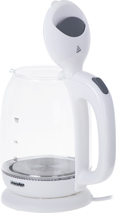 Mesko 1302W - Waterkoker - Glas - Wit - 1.7 liter - 2200 Watt