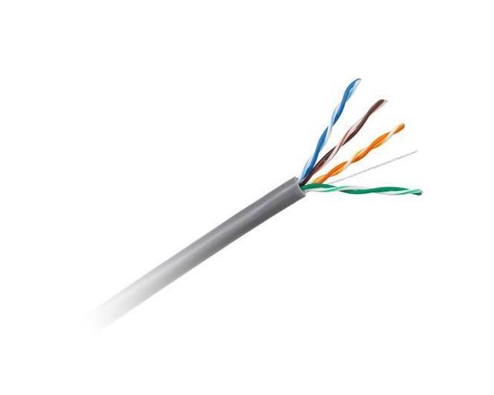 UTP CAT5e 305m 4x2 / 0,5CCA twisted pair netwerkkabel computerkabel CAT 5e Grijs Trekdoos 305 meter