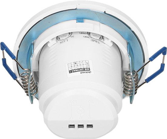 LED PIR bewegingsmelder - 360° detectie - Inbouw plafond - Rond - Wit - 800 Watt