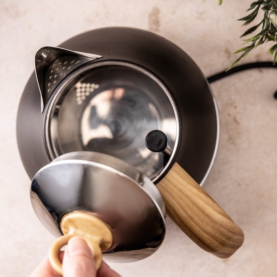Klausberg 7706 - Retro Waterkoker - 1,7L - RVS - Zwart