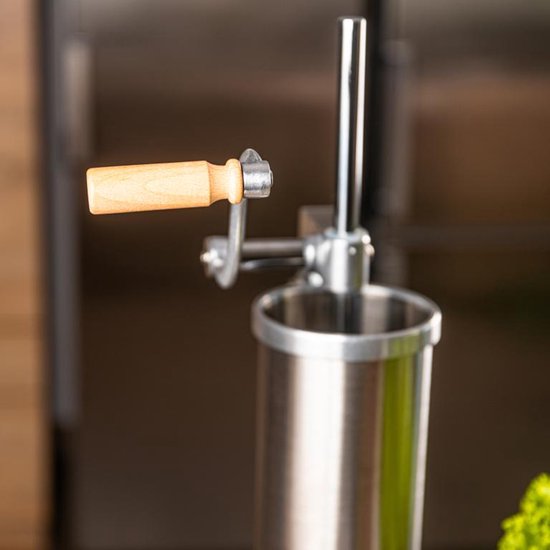 Klausberg KB-7926 Verticale Worstvuller | 3 kg Capaciteit | RVS | Met 4 Vullers | Vleesvuller | Worstmaker