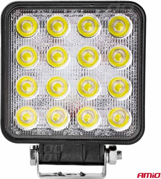 AMiO Krachtige Werklamp AWL05 EMC 108x108 48W PLAT 9-60V Verstraler Spot Robuust Offroad