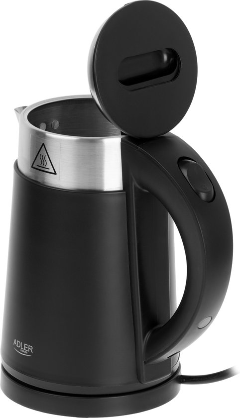 Adler AD 1372 - Zwarte elektrische waterkoker - klein formaat - 0.6 liter