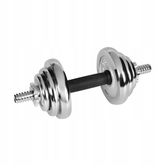 Verstelbare Chromen Halterset 20kg met Gewichten en Stang