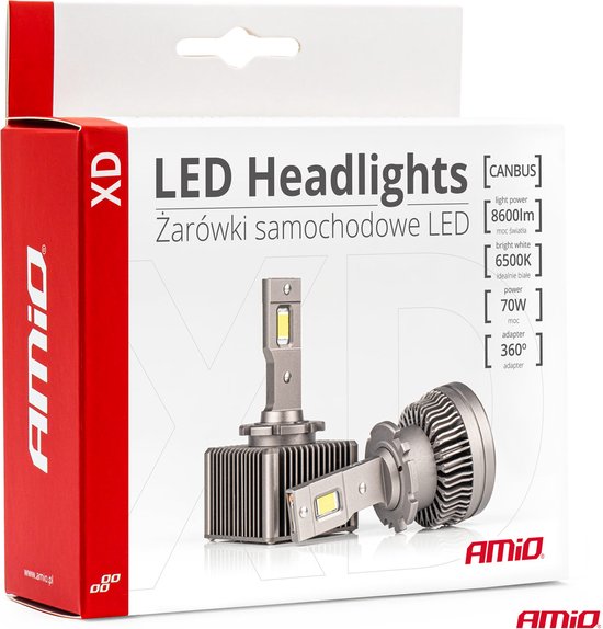 AMiO LED Koplampen XD-serie D3S – Krachtige LED Dimlichten in Helder Wit