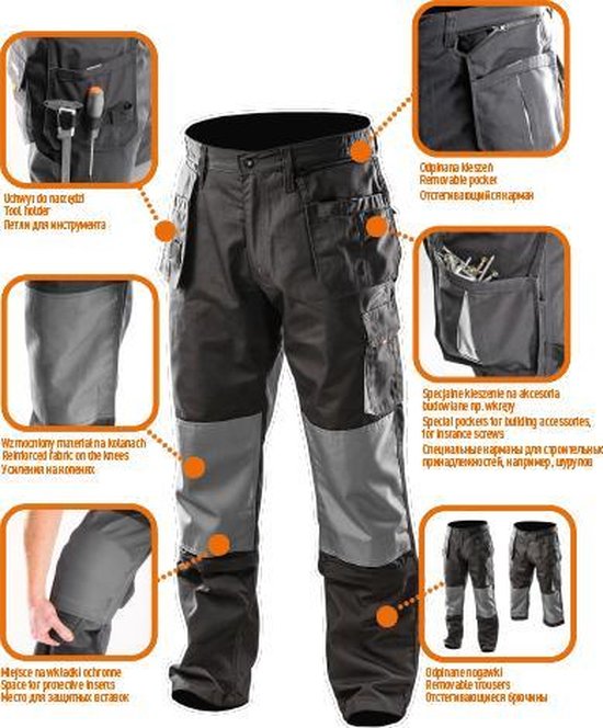 Neo Tools Werkbroek 2 In 1 M/50 Oxford Bescherming 35% Katoen-65% Polyester 267 Gr/m2 CE-EN340