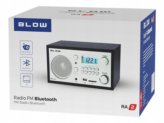 Blow - Draagbare analoge radio - AM/FM-radio-ontvangst - LCD-display - Met klok en wekker