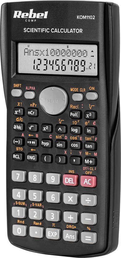Rebel SC-200 Serie - Wetenschappelijke Rekenmachine - Algebraische Functies - Dubbele Lijn Display