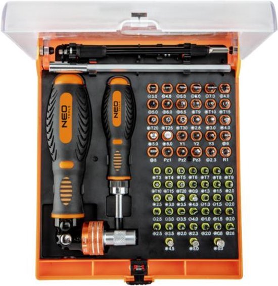Neo-Tools Bit- en Ratelset (73 delig) - 06-115