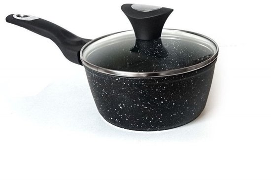 Klausberg 7201- pannenset - 12 delig - keramisch - gesmeed aluminium - alle warmtebronnen - non stick - ook inductie - zwart