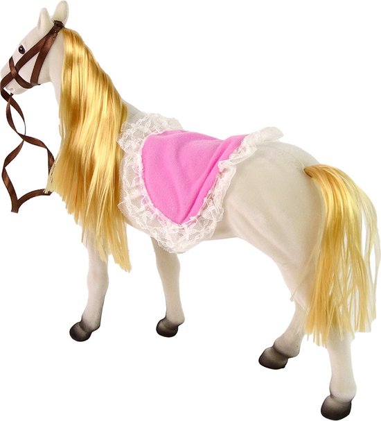 Speelgoed paard met prinsessenpop - 30x4x10cm - met accessoires