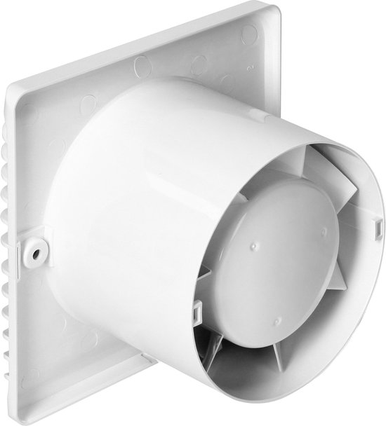 Orno Badkamerventilator 100mm, opbouw met timer en vochtigheid sensor