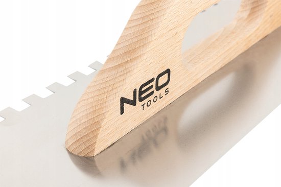 Tandenstoker 480x128mm, 10x10mm tand, houten handvat