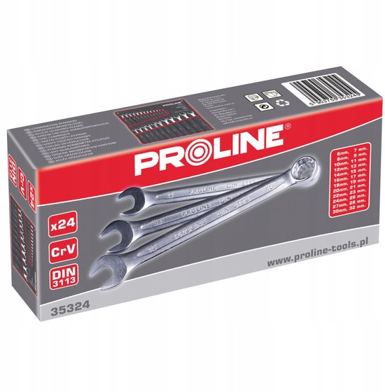 Proline Ringsleutelset 24 Delig 6-32mm CrV Staal DIN 3113