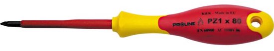 Proline Elektrotechnische Schroevendraaier PZ1 x 80mm, 1000V