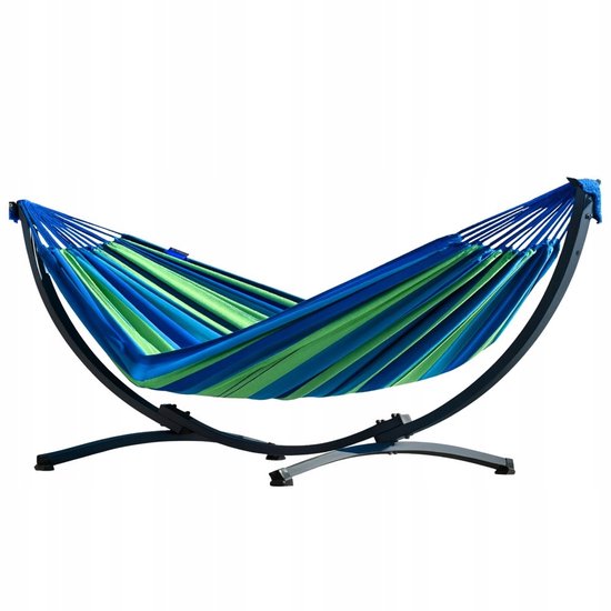 Tweepersoonshangmat Standaard Groen-Blauw 200x120 cm