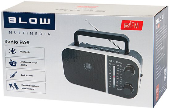 Blow - Draagbare analoge radio AM/FM RA6 batterij- en netvoeding
