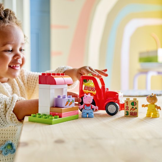 LEGO DUPLO Peppa Big Tractor en Marktkraam Dieren Speelgoed voor Peuters - 10468