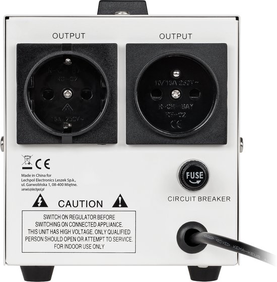 KEMOT SER-500 - Automatische spanningsstabilisator - 150 tot 270 Volt naar 230V