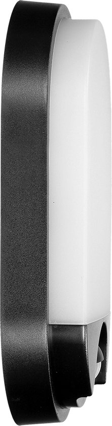 NEFRYT Buitenlamp met Bewegingssensor – Tuinverlichting 4000K – Buitenverlichting met IP54 - Muurlamp 800lm – Wandlamp buiten IK08 - Zwart