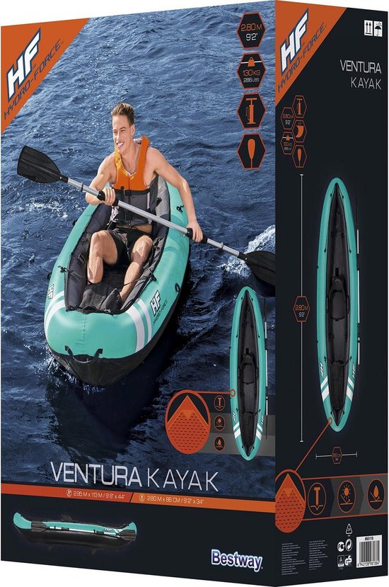 Hydro Force Ventura Elite X1 Kajak Opblaasbaar - 1 Persoons