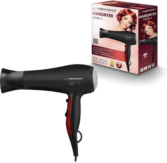 Esperanza Pamela EBH004K Föhn – Haardroger – 2200 W