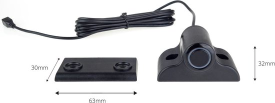 AMiO Parkeerhulpsysteem TFT01 43 met HD-402-LED 4 sensoren zwart Truck