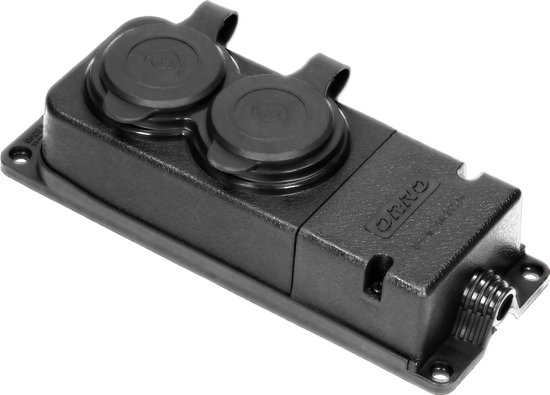 Orno OR-AE-13165 - Workshop T-splitter - IP44 - Rubber - Dubbel