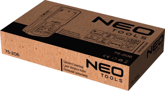 Neo tools Afstandmeter 75-206 100m IP54