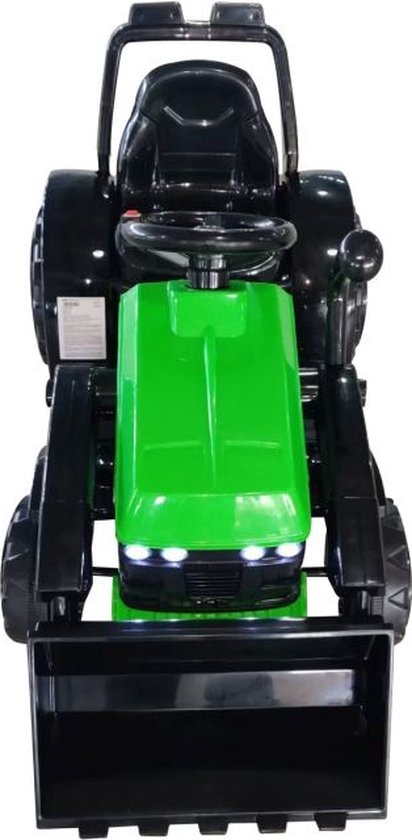 Kindertractor - elektrisch - 87x42,5x44,5cm - groen, zwart